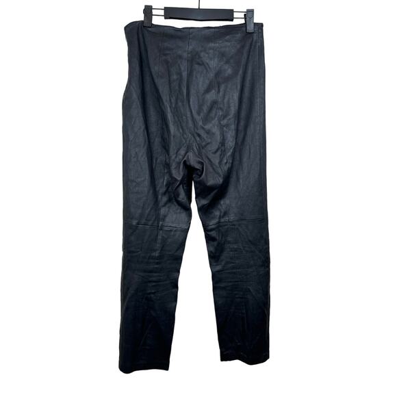 Alexander Wang Womens Leather Pants Black Size 8 With Side Zipper Unisex - Picture 2 of 8